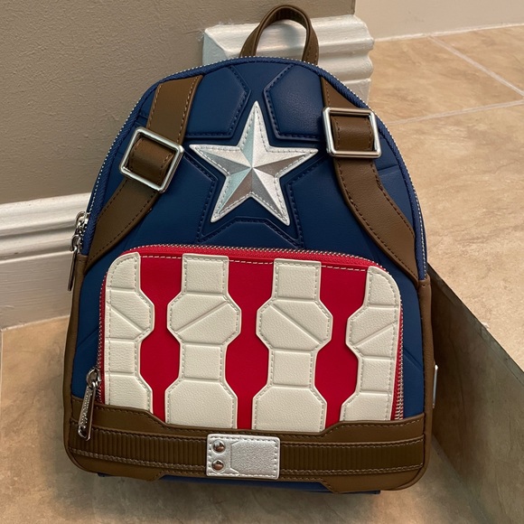 Loungefly Other - Disney Parks Excl. Marvel Captain America Living Legend Loungefly Backpack NEW